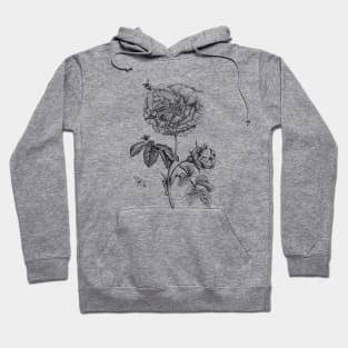 Rose Flower with Insects Hoodie